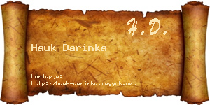 Hauk Darinka névjegykártya